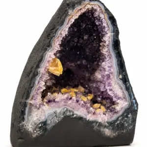מערת אמטיסט עם קלציט – Amethyst Geode with Calcite