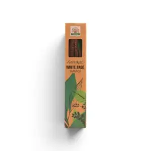 קטורת מסאלה טבעית נמסטה הודו – מרווה לבנה | Namaste India Natural Masala Incense – White Sage