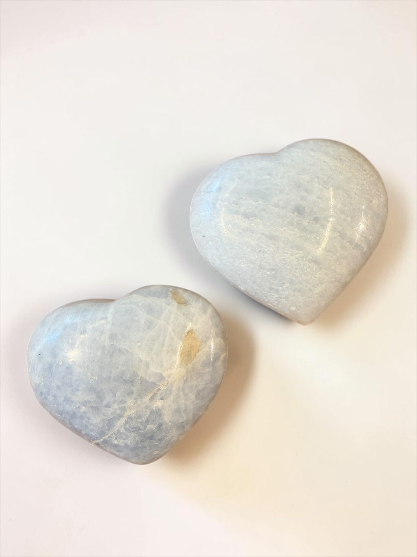 לב קלציט כחולה Blue Calcite – Heart – תמונה 3